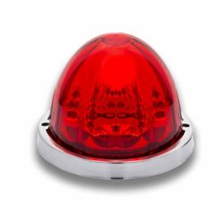 TXTLED-WTR - Red Watermelon LED with Glass Pattern & Lock Ring