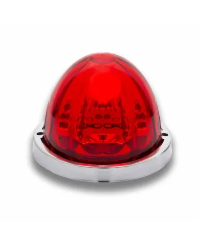 TXTLED-WTR - Red Watermelon LED with Glass Pattern & Lock Ring