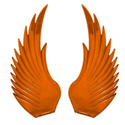 GG48040 - AMBER WINDRIDERS NEW STYLE WINGS 