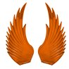 GG48040 - AMBER WINDRIDERS NEW STYLE WINGS 