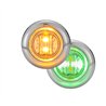 MXM09340YG-DC - 3/4" Round P2/P3 CM Amber with Green Aux