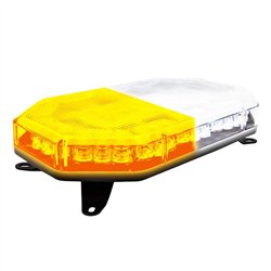 MXM20486YWCL - Emergency Warning Mini-Bar Amber/White Clear Lens