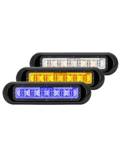 MXM20494BYW-TC - Surface Mount Warning Tri Color 18 LED Blue/Amber/White Clear Lens