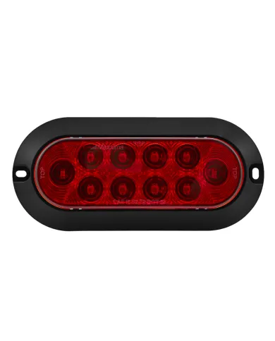 MXM63320R-A - 6” Oval Red Stop/Turn/Tail Surface Mount Black