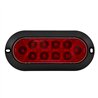 MXM63320R-A - 6” Oval Red Stop/Turn/Tail Surface Mount Black