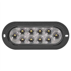 MXM63323-A - 6” Oval Red White Back-Up Flange Mount