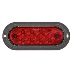 MXM63323R-A - 6” Oval Red Stop/Turn/Tail Flange Mount
