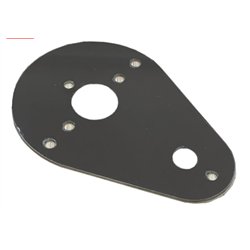 JMLSS-1014 - Stainless Kenworth Teardrop Style Cab & Sleeper Interior Dome Light Bracket w/ 1 WM Light Hole (TOOGLE SWITCH HOLE)