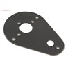JMLSS-1014 - Stainless Kenworth Teardrop Style Cab & Sleeper Interior Dome Light Bracket w/ 1 WM Light Hole (TOOGLE SWITCH HOLE)