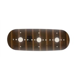 JMLSS-1022 - Stainless Freightliner Cascadia 2008 - 2018 Sleeper (Bunk) Oval Blind Mount Light Bracket (OE HOLES)  w/ 3 WM Light