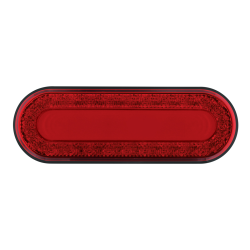 UP36656-24 LED 6" Oval Mirage Light (Stop, Turn & Tail) - Red LED/Red Lens
