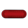 UP36656-24 LED 6" Oval Mirage Light (Stop, Turn & Tail) - Red LED/Red Lens