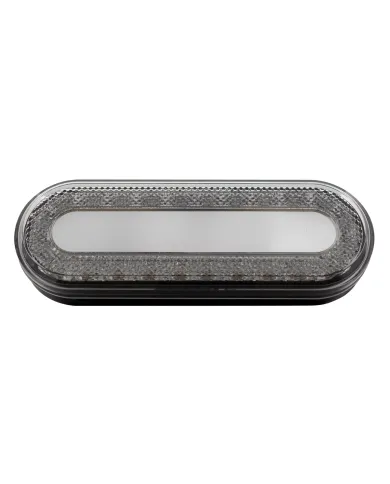 UP36664-24 LED 6" Oval Mirage Light (Stop, Turn & Tail) - Red LED/Clear Lens