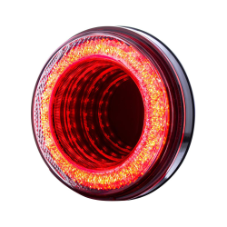 UP36654-24 LED 4" Round Mirage Light (Stop, Turn & Tail) - Red LED/Clear Lens