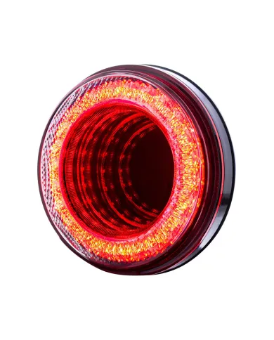 UP36654-24 LED 4" Round Mirage Light (Stop, Turn & Tail) - Red LED/Clear Lens