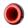 UP36654-24 LED 4" Round Mirage Light (Stop, Turn & Tail) - Red LED/Clear Lens