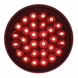 UP36832-30 LED 4" Round Light (Stop, Turn & Tail) - Red LED/Red Lens