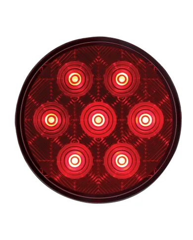 UP39117-7 LED 4" Round Competition Series Light (Stop, Turn & Tail) - Red LED/Red Lens