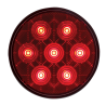 UP39117-7 LED 4" Round Competition Series Light (Stop, Turn & Tail) - Red LED/Red Lens