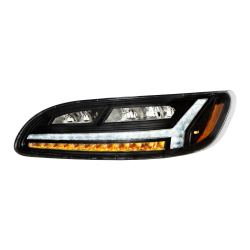 UP32930-Blackout 6 LED Headlight For Peterbilt 386 (2006-2016) & 387 (2000-2011)- Driver