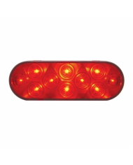 UP38774-10 LED 6" Oval Light (Stop, Turn & Tail) - Red LED/Red Lens