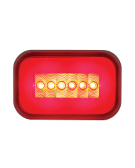 UP36962B-14 LED Rectangular GloLight (Stop, Turn & Tail) - Red LED/Red Lens (Bulk)