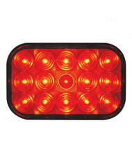 UP38747-15 LED Rectangular Light (Stop, Turn & Tail) - Red LED/Red Lens