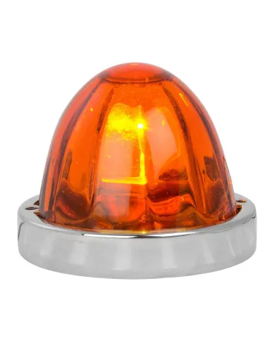 GG79750 - DARK AMBER WATERMELON GLASS FLUSH MOUNT LIGHT KIT, 1 WIRE
