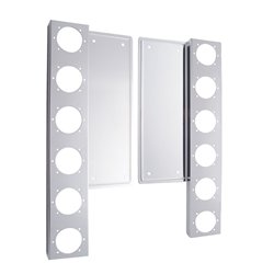 UP33051-Freightliner Stainless Front Air Cleaner Bracket Only - 12 Light Cutouts