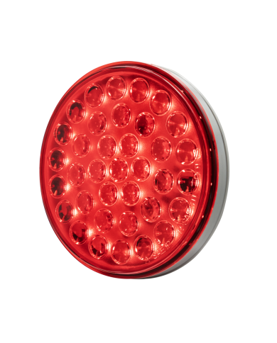 UP39642B-36 LED 4" Round Light (Stop, Turn & Tail) - Red/Red Lens (Bulk)