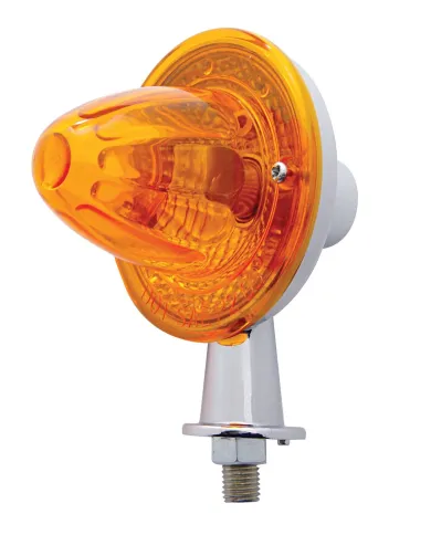 UP33413-1-1/8" Arm Crystal Watermelon Honda Light With Double Contact - Amber Lens