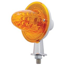 UP33425-1-1/8" Arm Crystal Crystal Honda Light With Single Contact - Amber Lens
