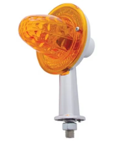 UP33431-2-1/8" Arm Crystal Crystal Honda Light With Single Contact - Amber Lens