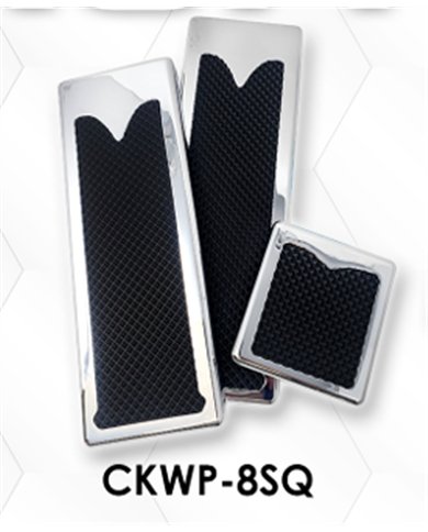 LNCCKWP-8SQ - Chrome Plated Billet Aluminum KW Square Pedal Set ('05 & Older) (Set of 3)