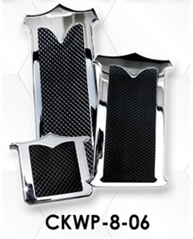 LNCCKWP-8-06 - Chrome Plated Billet Aluminum KW Foot Pedal Set ('06 & Newer) (Set of 3)