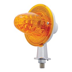 UP33437-1-1/8" Arm Crystal Crystal Honda Light With Double Contact - Amber Lens