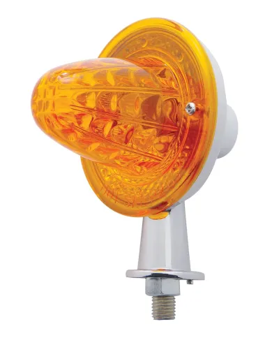 UP33437-1-1/8" Arm Crystal Crystal Honda Light With Double Contact - Amber Lens