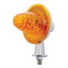UP33437-1-1/8" Arm Crystal Crystal Honda Light With Double Contact - Amber Lens