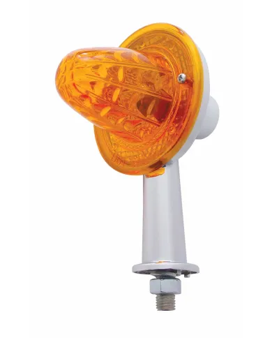UP33443-2-1/8" Arm Crystal Crystal Honda Light With Double Contact - Amber Lens