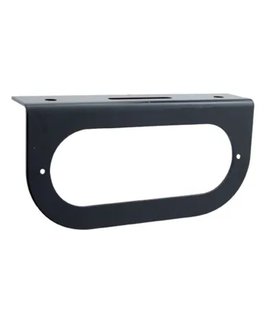 UP34014-Oval Black Light Bracket With Flange - 1 Hole