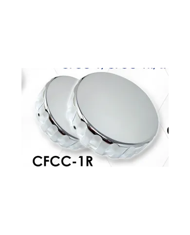 LNCCFCC-1R - Chrome Plated Billet Aluminum KW Fuel Cap Cover w/Ribs (Set of 2)
