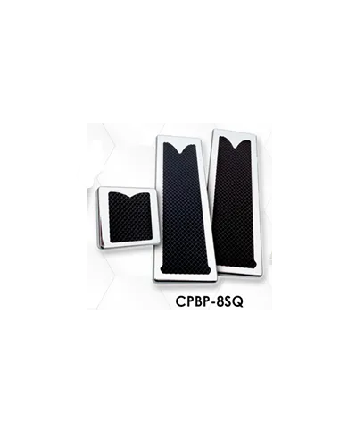 LNCCPBP-8SQ - Chrome Plated Billet Aluminum PB Square Pedal Set ('85 & Newer) (Set of 3)