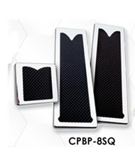 LNCCPBP-8SQ - Chrome Plated Billet Aluminum PB Square Pedal Set ('85 & Newer) (Set of 3)