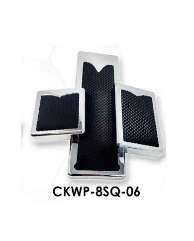 LNCCKWP-8SQ-06 - Chrome Plated Billet Aluminum KW Square Pedal Set ('06 & Newer) (Set of 3)