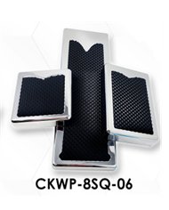 LNCCKWP-8SQ-06 - Chrome Plated Billet Aluminum KW Square Pedal Set ('06 & Newer) (Set of 3)