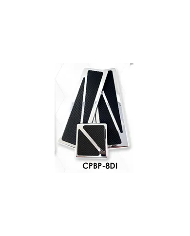 LNCCPBP-8DI - Chrome Plated Billet Aluminum PB Dual Inlay Pedal Set ('85 & Newer) (Set of 3)