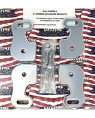 LNCMEB-1 - Chrome Plated Billet Aluminum Mirror Ext Bracket ('05 & Older Pete & ALL KW) (Set of 4)