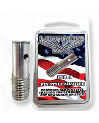 LNCPSA-1 - Chrome Plated Billet Aluminum Pin Style Adaptor for Tractor/Trailer Knobs