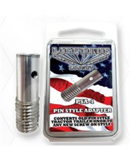 LNCPSA-1 - Chrome Plated Billet Aluminum Pin Style Adaptor for Tractor/Trailer Knobs