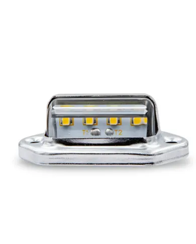 MXM25200L - LED License Light 1.7" X 1" With Stainless Steel Chrome Bezel